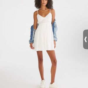 Elegant White Spaghetti Strap Dress